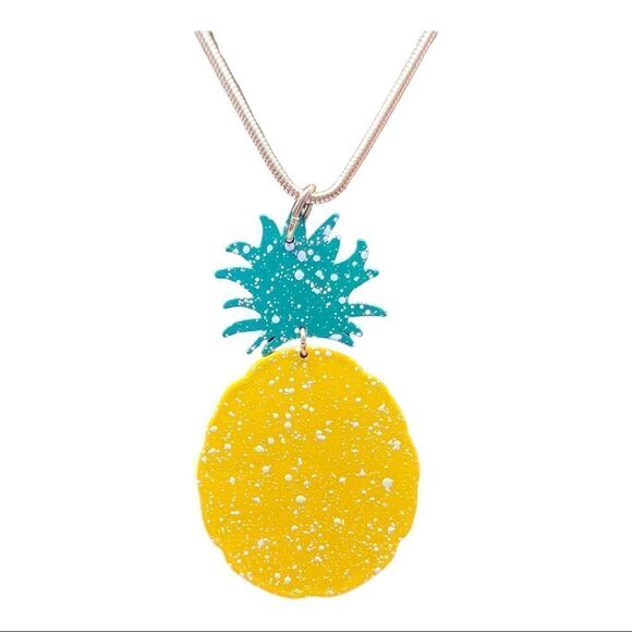 Alfani Gold-Tone Yellow Pineapple Long Pendant Necklace 34" + 2" extender NWT - Picture 2 of 4